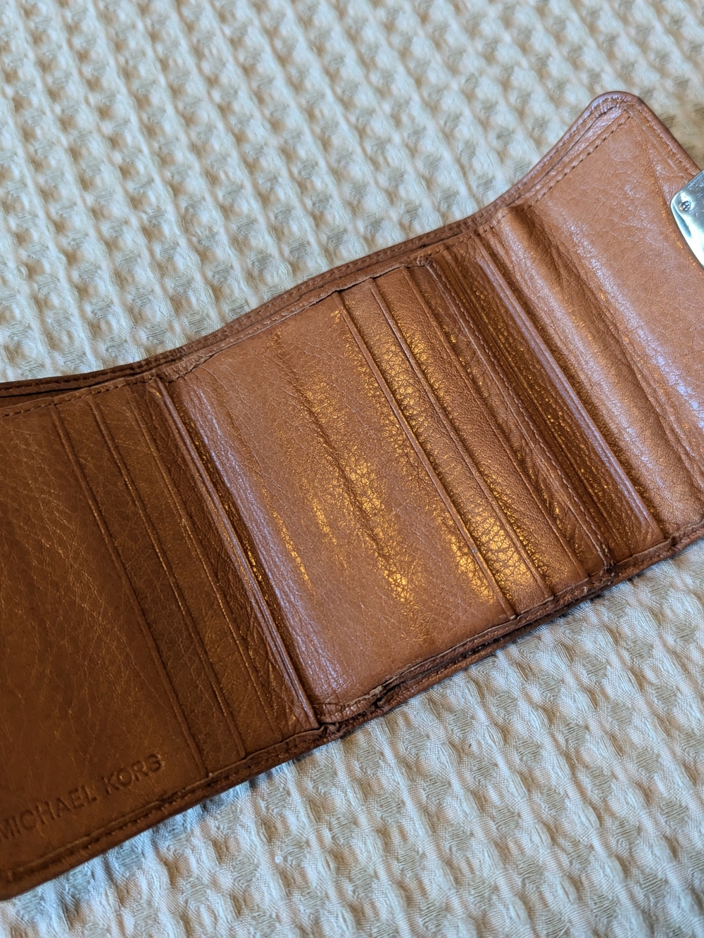 Michael Kors Brown Leather Snap Wallet - Picture 3 of 9
